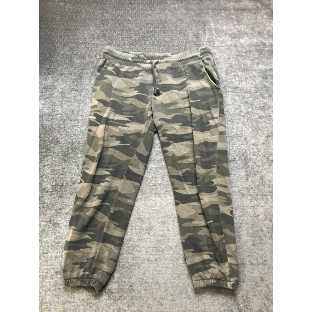 Wild Fable Sweatpants Womens Large Green Camouflage Fleece Lined Elastic Waist